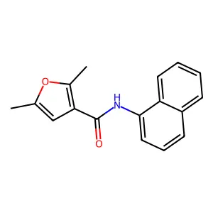 2,5-dimethyl-N-naphthalen-1-ylfuran-3-carboxamide structure