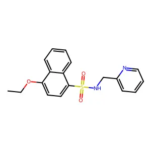 4-ethoxy-N-(pyridin-2-ylmethyl)naphthalene-1-sulfonamide structure