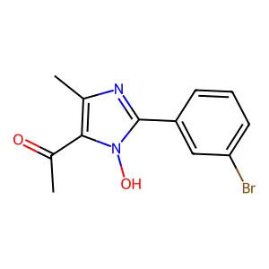 1-[2-(3-Bromophenyl)-3-hydroxy-5-methylimidazol-4-yl]ethanone structure