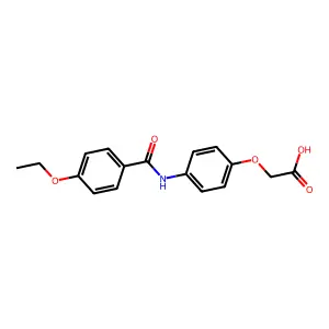 (4-{[(4-Ethoxyphenyl)carbonyl]amino}phenoxy)acetic acid structure