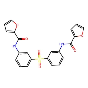 N-[3-[3-(furan-2-carbonylamino)phenyl]sulfonylphenyl]furan-2-carboxamide structure