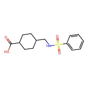 4-(((Phenylsulfonyl)amino)methyl)cyclohexanecarboxylic acid structure