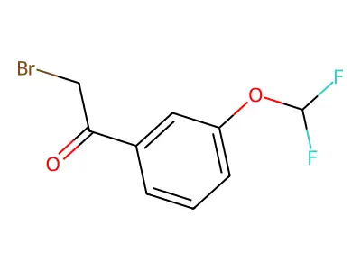 2-Bromo-1-(3-(difluoromethoxy)phenyl)ethan-1-one structure