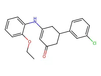 5-(3-Chlorophenyl)-3-[(2-ethoxyphenyl)amino]cyclohex-2-en-1-one structure