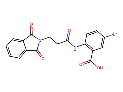 5-bromo-2-[3-(1,3-dioxoisoindol-2-yl)propanoylamino]benzoic Acid structure