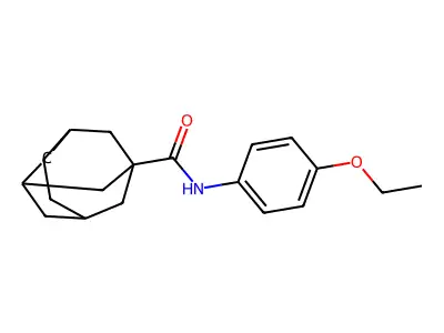 N-(4-ethoxyphenyl)tricyclo[4.3.1.1~3,8~]undecane-1-carboxamide structure