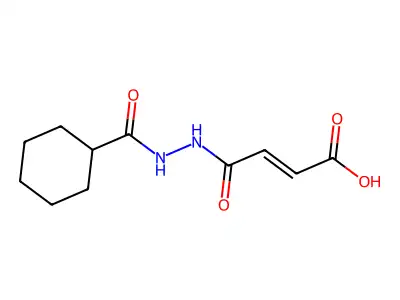 (E)-4-[2-(Cyclohexylcarbonyl)hydrazino]-4-oxo-2-butenoic acid structure