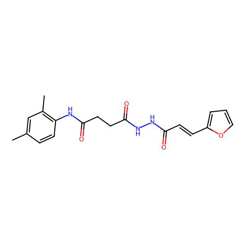 N-(2,4-dimethylphenyl)-4-[2-[(E)-3-(furan-2-yl)prop-2-enoyl]hydrazinyl]-4-oxobutanamide structure