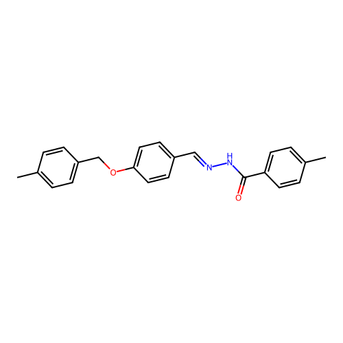 4-Methyl-N'-(4-((4-methylbenzyl)oxy)benzylidene)benzohydrazide structure