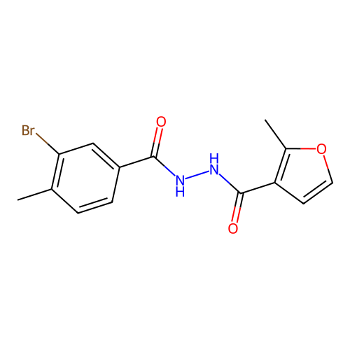 N'-(3-bromo-4-methylbenzoyl)-2-methyl-3-furohydrazide structure