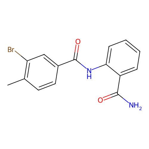 3-bromo-N-(2-carbamoylphenyl)-4-methylbenzamide structure