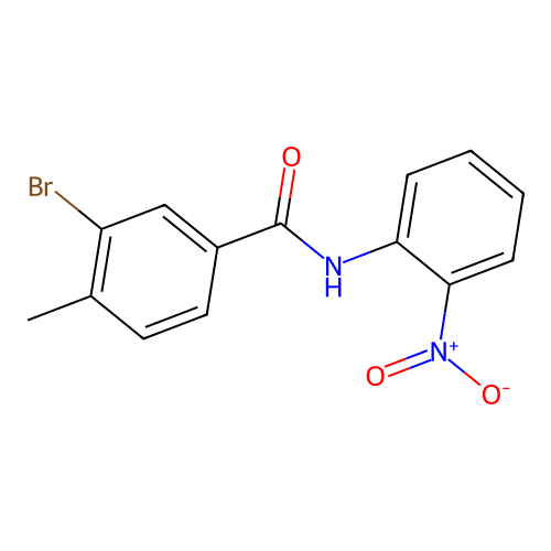3-bromo-4-methyl-N-(2-nitrophenyl)benzamide structure
