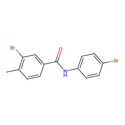 3-bromo-N-(4-bromophenyl)-4-methylbenzamide structure