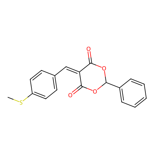 5-[4-(Methylsulfanyl)benzylidene]-2-phenyl-1,3-dioxane-4,6-dione structure