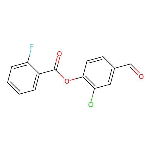 2-Chloro-4-formylphenyl 2-fluorobenzoate structure