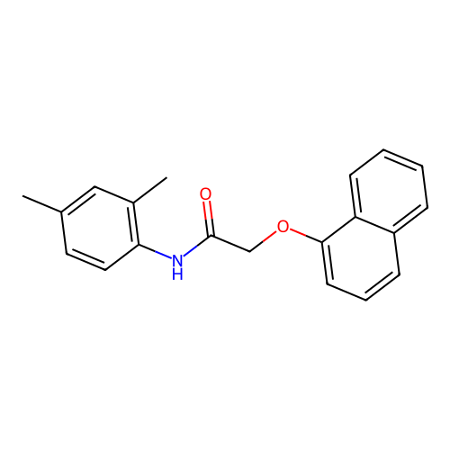 N-(2,4-dimethylphenyl)-2-(1-naphthyloxy)acetamide structure