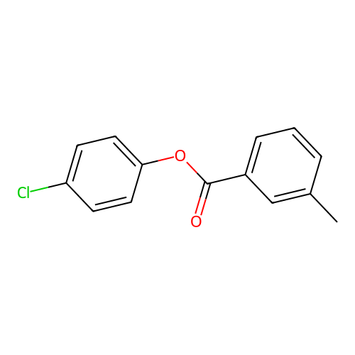 m-Toluic acid, 4-chlorophenyl ester structure