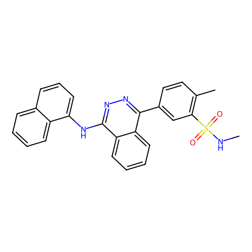 N,2-dimethyl-5-[4-(naphthalen-1-ylamino)phthalazin-1-yl]benzenesulfonamide structure