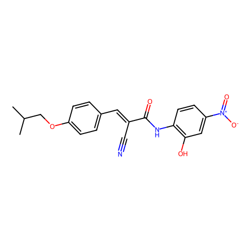 2-cyano-N-(2-hydroxy-4-nitrophenyl)-3-[4-(2-methylpropoxy)phenyl]prop-2-enamide structure