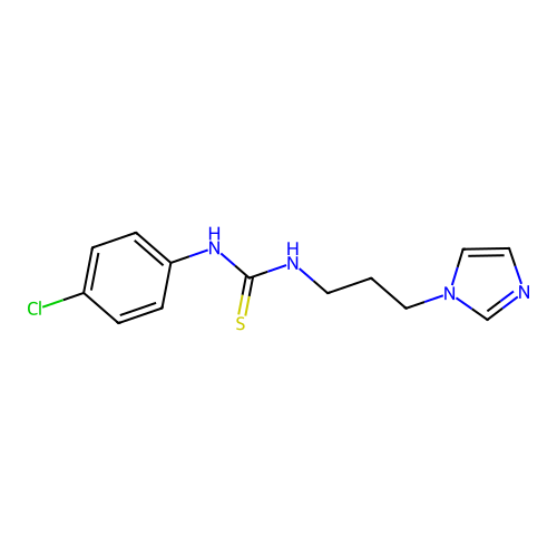 1-(4-chlorophenyl)-3-[3-(1H-imidazol-1-yl)propyl]thiourea structure