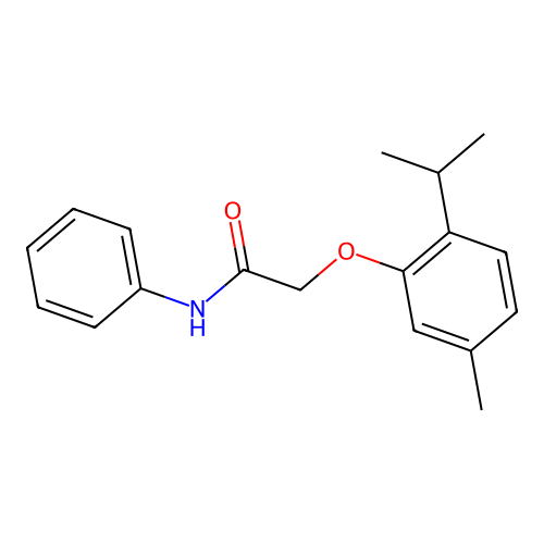2-(2-isopropyl-5-methylphenoxy)-N-phenylacetamide structure