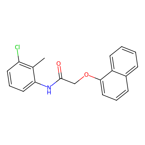 N-(3-chloro-2-methylphenyl)-2-(1-naphthyloxy)acetamide structure