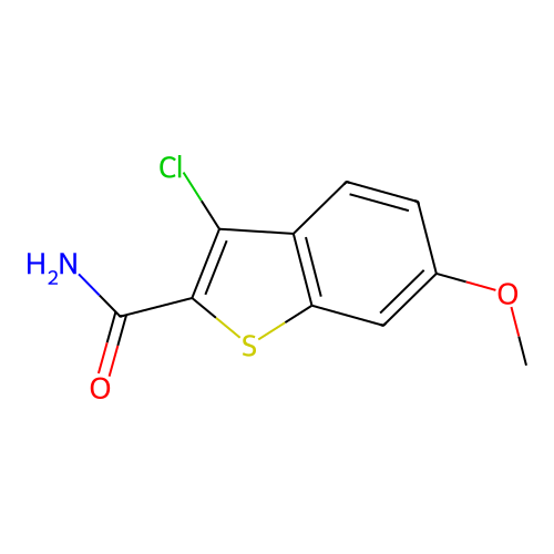3-Chloro-6-methoxy-1-benzothiophene-2-carboxamide structure