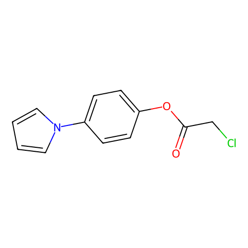 Chloro-acetic acid 4-pyrrol-1-yl-phenyl ester structure