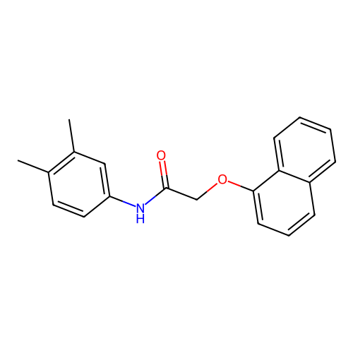 N-(3,4-dimethylphenyl)-2-(1-naphthyloxy)acetamide structure