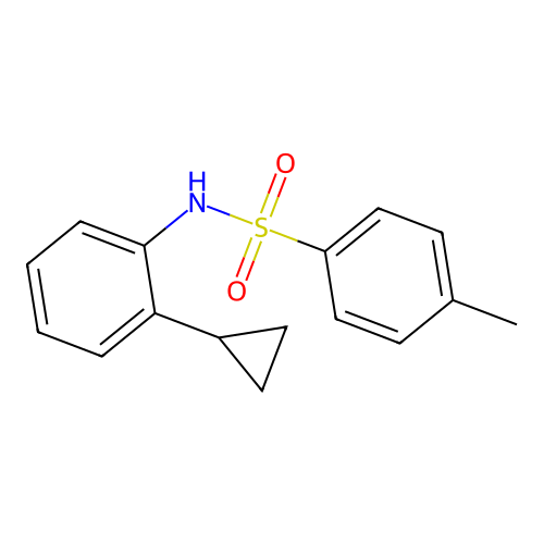 N-(2-cyclopropylphenyl)-4-methylbenzenesulfonamide structure