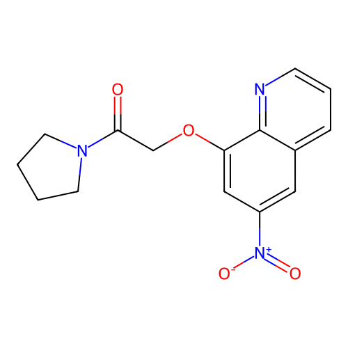 2-((6-Nitroquinolin-8-yl)oxy)-1-(pyrrolidin-1-yl)ethanone structure