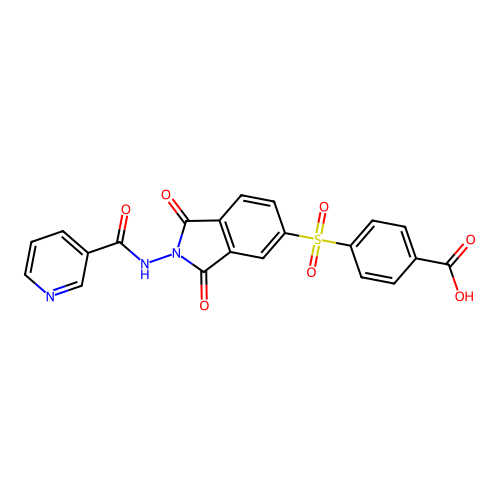 4-[1,3-dioxo-2-(pyridine-3-carbonylamino)isoindol-5-yl]sulfonylbenzoic Acid structure