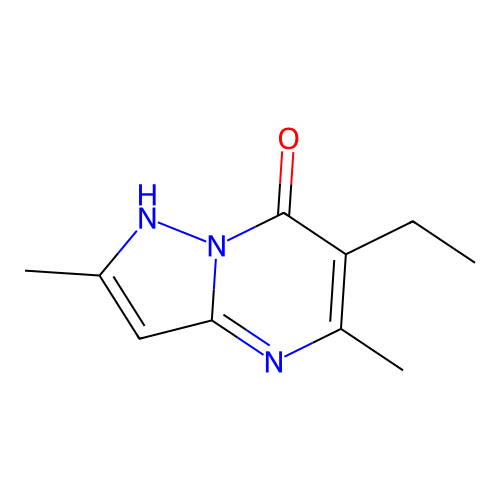 6-ethyl-2,5-dimethylpyrazolo[1,5-a]pyrimidin-7(4H)-one structure
