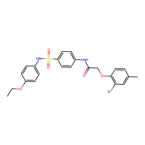 2-(2-bromo-4-methylphenoxy)-N-[4-[(4-ethoxyphenyl)sulfamoyl]phenyl]acetamide structure