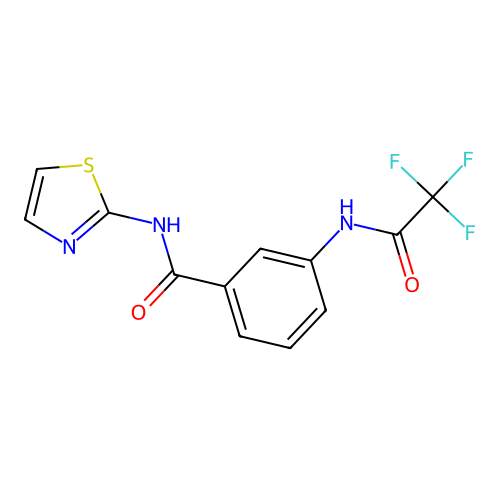 N-(1,3-thiazol-2-yl)-3-[(trifluoroacetyl)amino]benzamide structure
