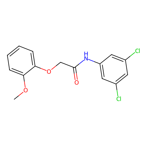 N-(3,5-dichlorophenyl)-2-(2-methoxyphenoxy)acetamide structure