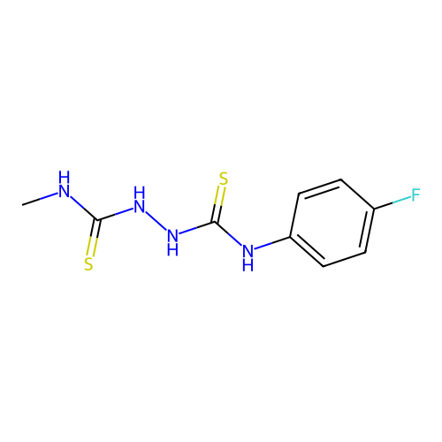 N-(4-fluorophenyl)-N'-methylhydrazine-1,2-dicarbothioamide structure