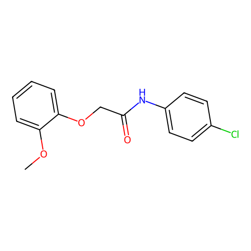 N-(4-chlorophenyl)-2-(2-methoxyphenoxy)acetamide structure