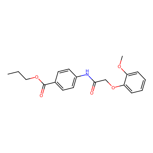 Propyl 4-{[(2-methoxyphenoxy)acetyl]amino}benzoate structure