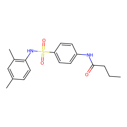 N-{4-[(2,4-dimethylphenyl)sulfamoyl]phenyl}butanamide structure