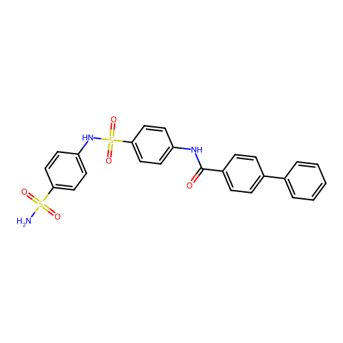 N-(4-{[4-(aminosulfonyl)anilino]sulfonyl}phenyl)[1,1'-biphenyl]-4-carboxamide structure