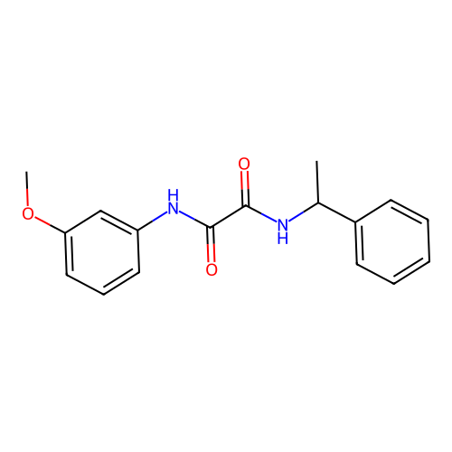 N-(3-methoxyphenyl)-N'-(1-phenylethyl)ethanediamide structure