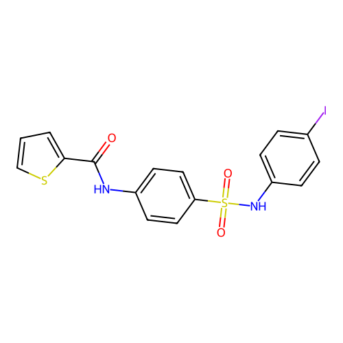 N-{4-[(4-iodophenyl)sulfamoyl]phenyl}thiophene-2-carboxamide structure