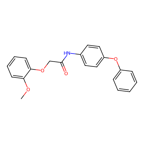 2-(2-methoxyphenoxy)-N-(4-phenoxyphenyl)acetamide structure