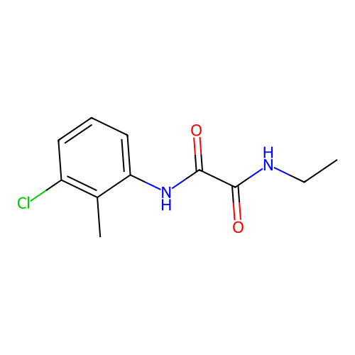 N-(3-chloro-2-methylphenyl)-N'-ethylethanediamide structure
