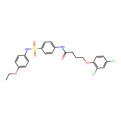 4-(2,4-dichlorophenoxy)-N-[4-[(4-ethoxyphenyl)sulfamoyl]phenyl]butanamide structure