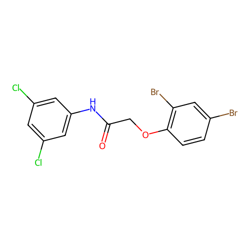 2-(2,4-dibromophenoxy)-N-(3,5-dichlorophenyl)acetamide structure