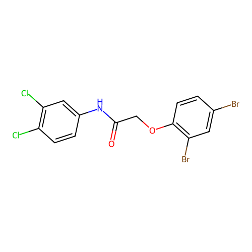 2-(2,4-dibromophenoxy)-N-(3,4-dichlorophenyl)acetamide structure