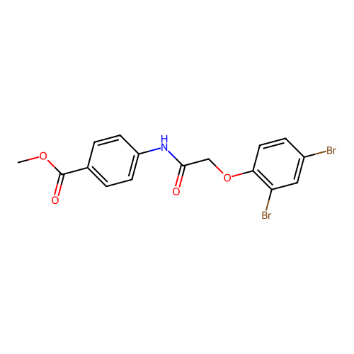 Methyl 4-{[(2,4-dibromophenoxy)acetyl]amino}benzoate structure