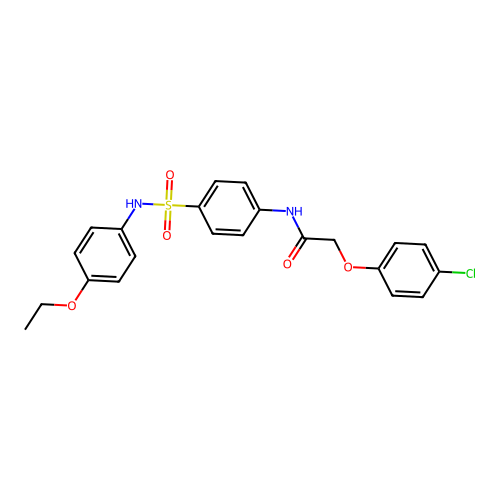 2-(4-chlorophenoxy)-N-[4-[(4-ethoxyphenyl)sulfamoyl]phenyl]acetamide structure